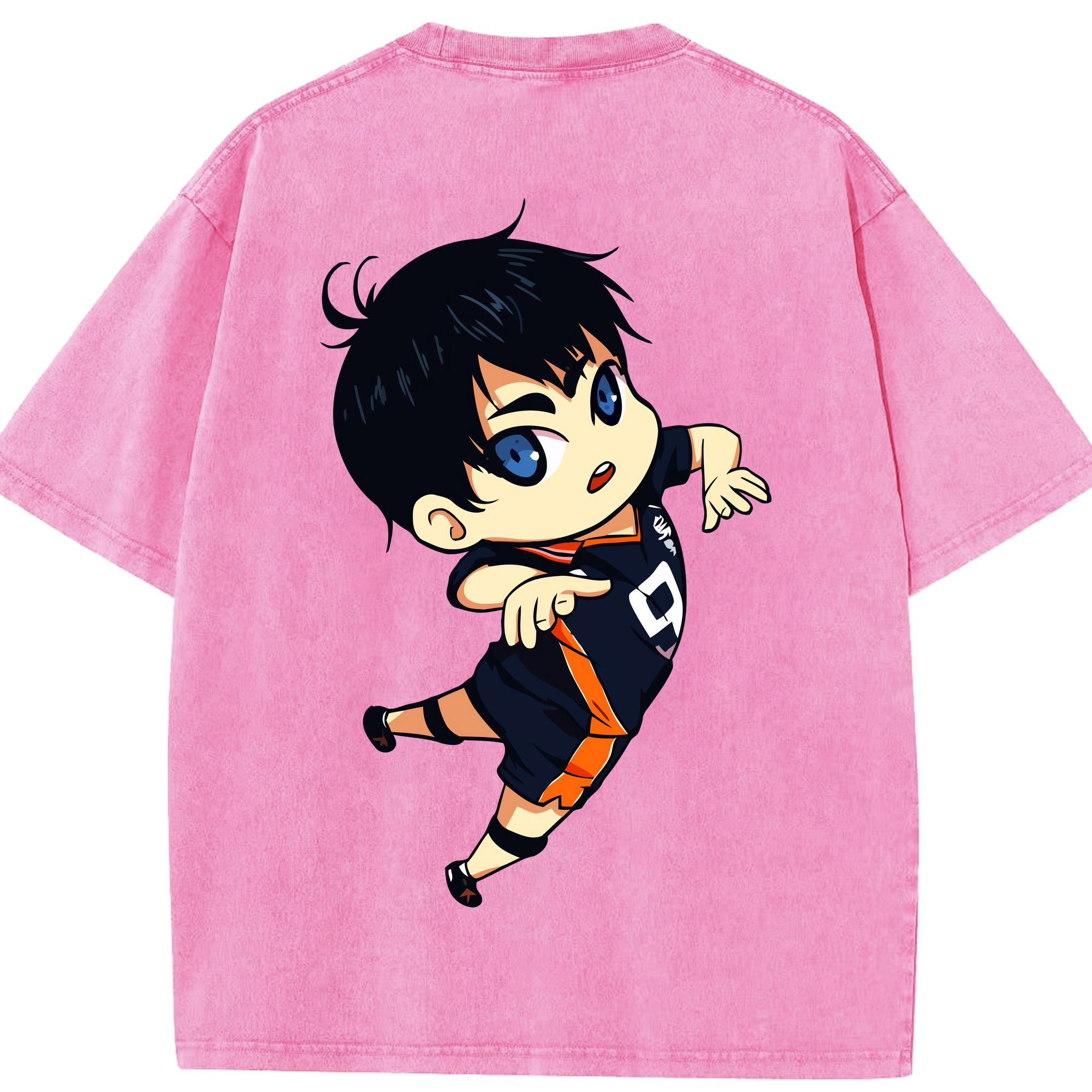 （画像用） ハイキュー!! Haikyu!! 綿100% ヴィンテージ風 半袖Tシャツ（背面プリント）